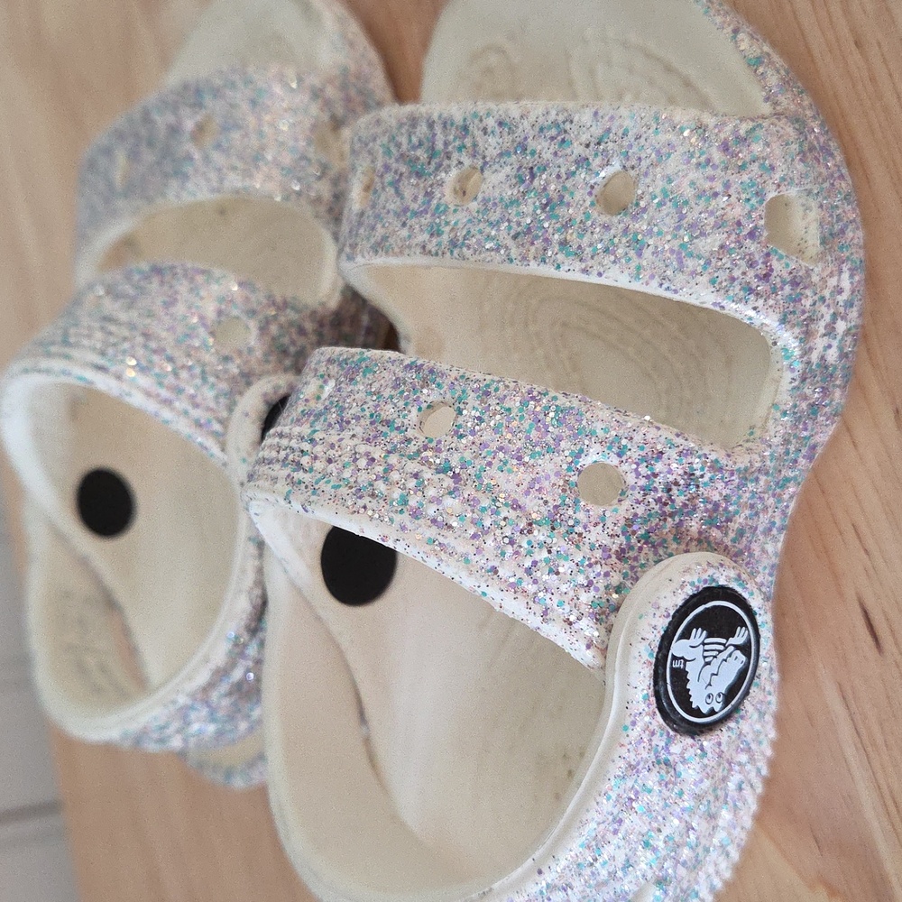 CROCS Kids Glitter Multi-Color Sandals